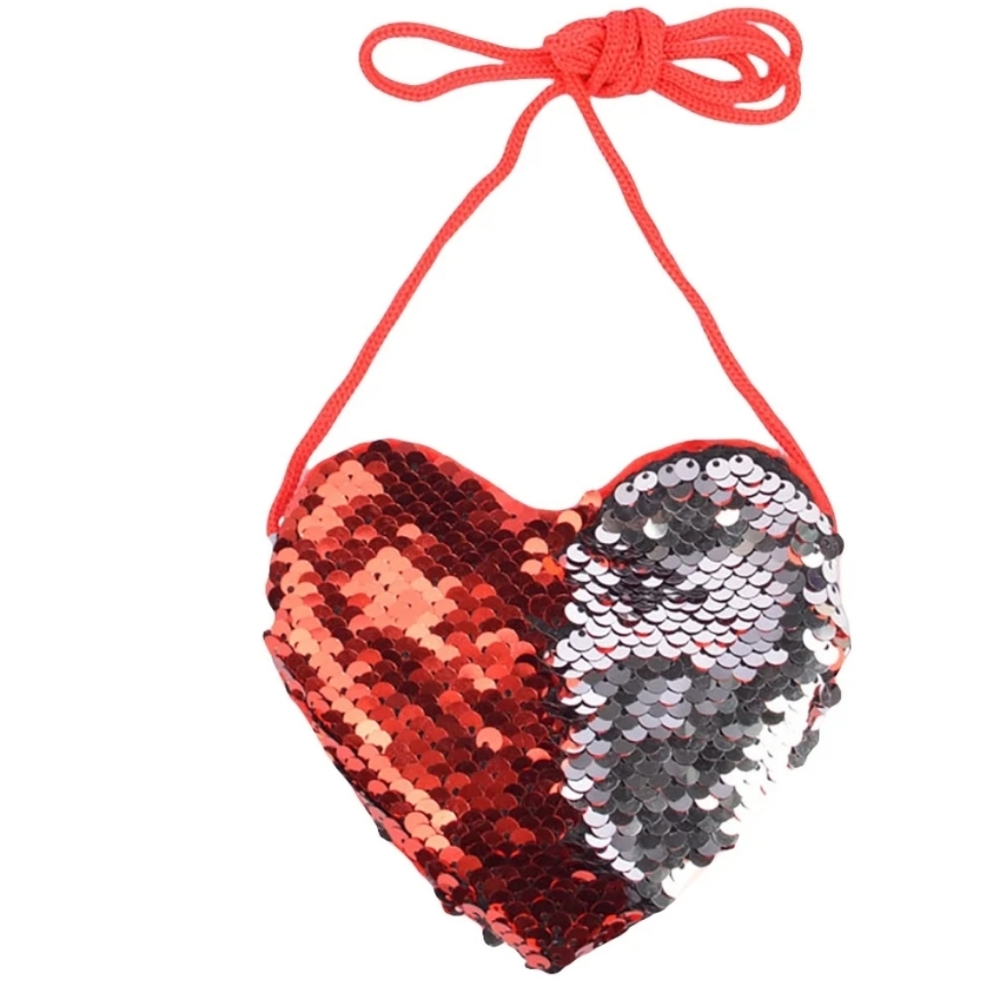 Girls Mini Heart Crossbody Coin Purse